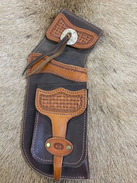 Hip Quiver with antler button stamped basket weave