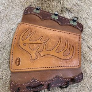 Leather Armguard hand carved antler